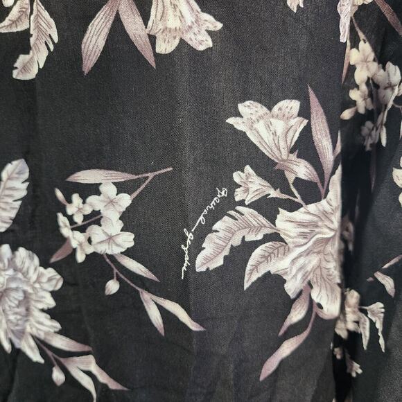 SPIRITUAL GANGSTER Women's 'MAYA' Black FLORAL KIMONO ROBE - One Size - Picture 8 of 13